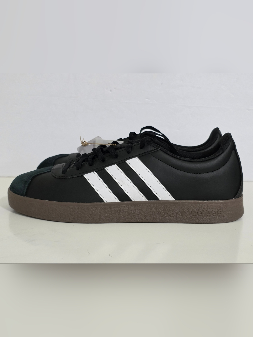 adidas Black Sneakers with White Three Stripes